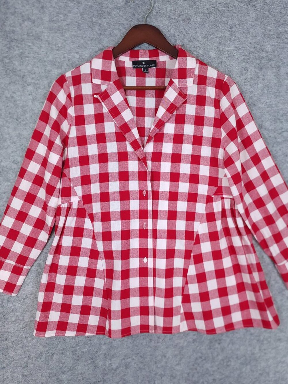 Tuckernuck Pomander Place Red Gingham Cottagecore Button Down Shirt Medium